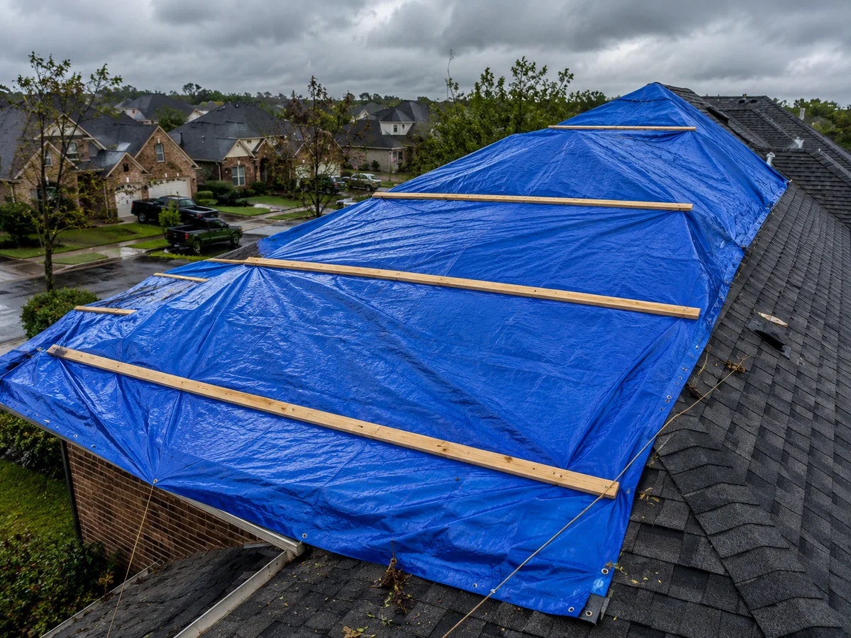 Emergency roof tarping Plano TX
